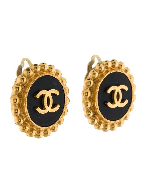 chanel cc button earrings|Chanel earrings spelled out price.